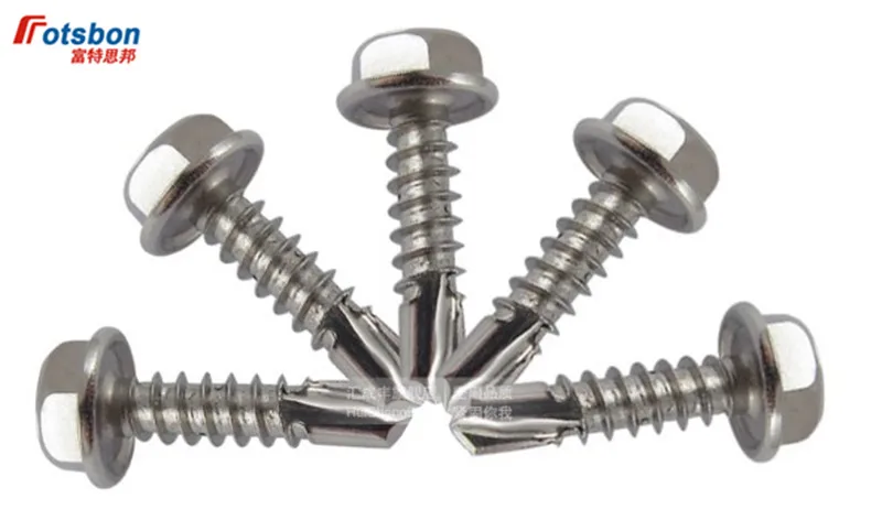 

50pcs M5.5*40 DIN7504K Hexagon Flange Drilling Screws With Thread Self-tapping Drill Tail Screw Wholesale Manufacturers