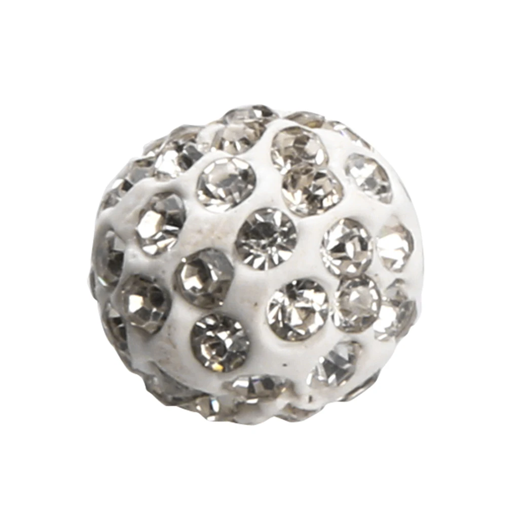 200 Pieces 6mm 8mm Disco Ball Polymer Clay Beads Round Spacer Loose Charms for DIY Jewelry Making Findings Accessories, silver color