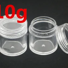 72 шт./партия 10 г высокий крем горшок, пустой дизайн ногтей Блеск Пыль порошок чехол, крем баночка