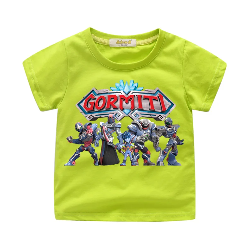 Детские футболки с принтом игры Gormiti Детские футболки, одежда летние футболки с короткими рукавами для мальчиков и девочек, топы, одежда футболки для малышей, WJ190