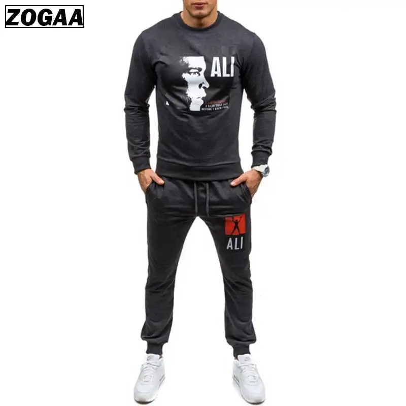 ZOGAA Men's Casual Tracksuit Hot Fashion Men's Sports Sweatsuits Two Piece Set Sweat Suit Sport Wear  Men Sweat Suit