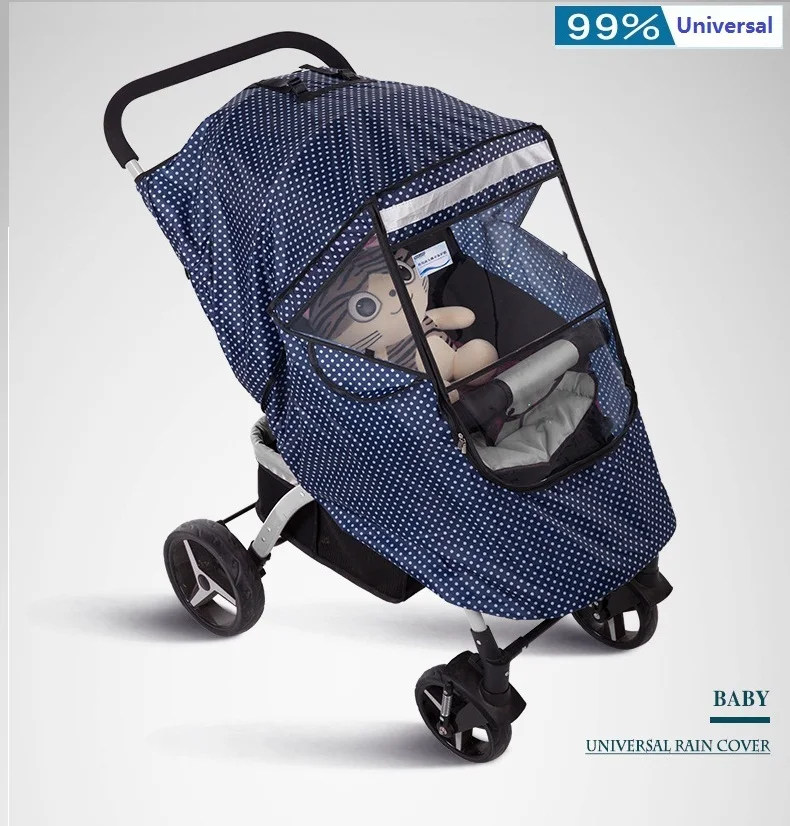 Universal Baby Stroller Accessories Rain Cover Windshield Rothemuhle