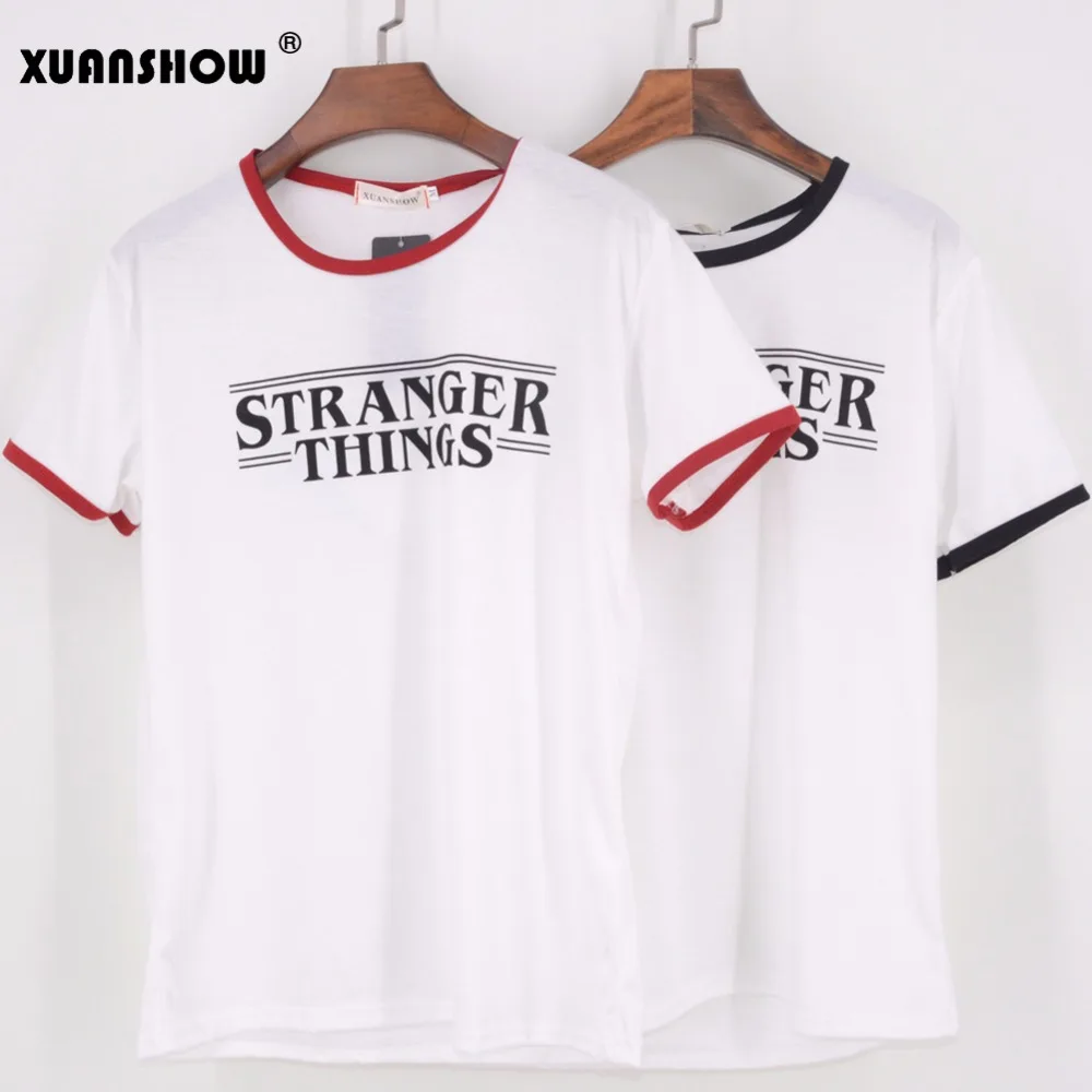 XUANSHOW 2020 футболка для женщин с надписью очень странные дела|Футболки| |