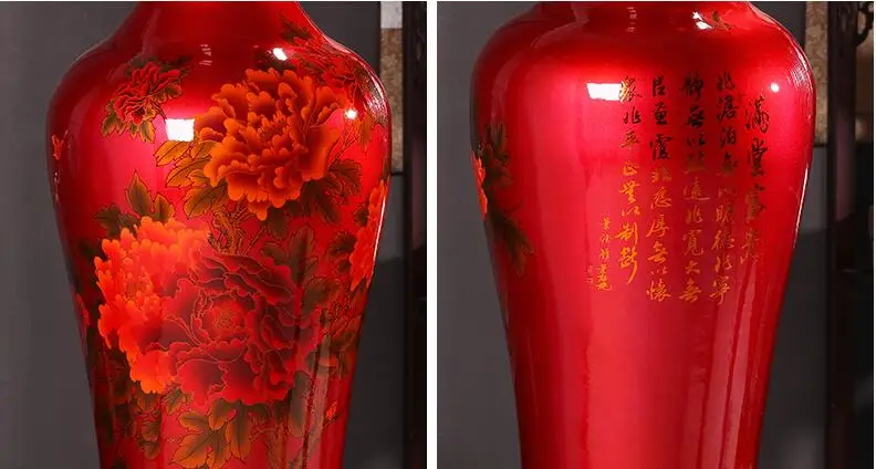 Керамика и фарфор со стразами, блестящий ваза 1 метр напольная ваза большого размера гостиная современная бытовая мебель