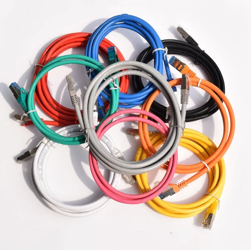 

10G test over seven types of tinned copper wire three-layer shielded CAT7 cable h1