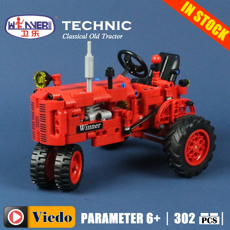 

Winner 7070 302pcs Technic Classical Classic Old Tractor building block DIY Educational Brick Toys for children Funny Gift