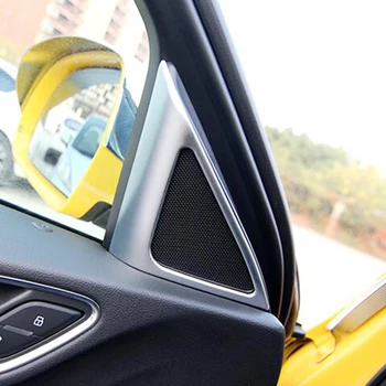 

For Audi Q3 2013 2014 2015 2016 2017 accessories ABS Plastic Interior A-pillar Door Stereo Speaker horn Cover Trim Car Styling