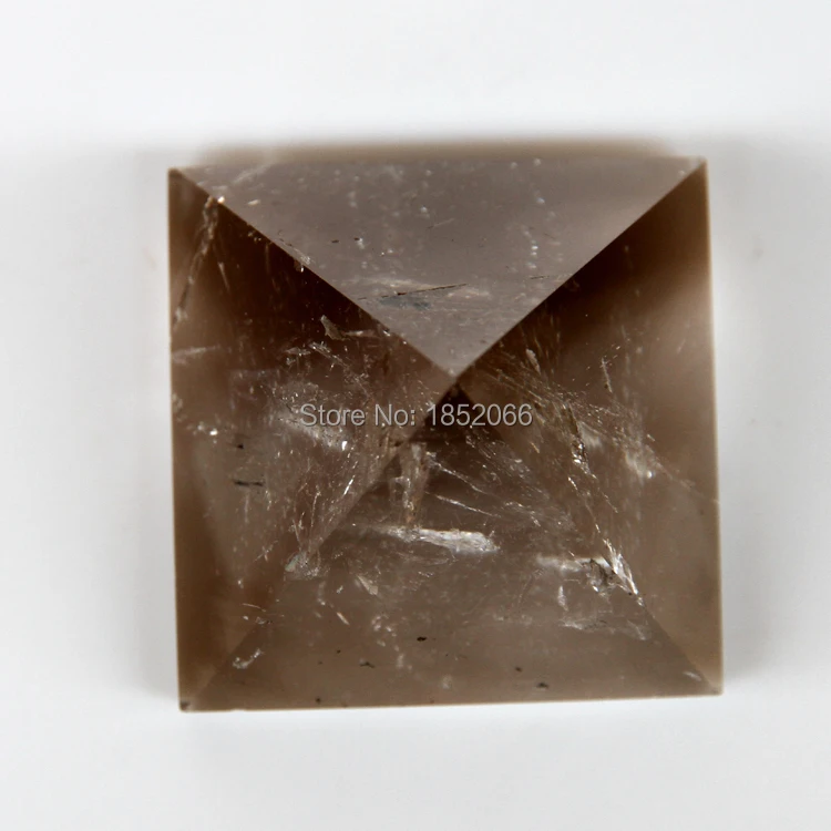 Дымчатый кварц цитрин кристалл рок Выгравированный 30 мм 1,2 дюймов Пирамида резной камень чакра камни лечебные Рейки
