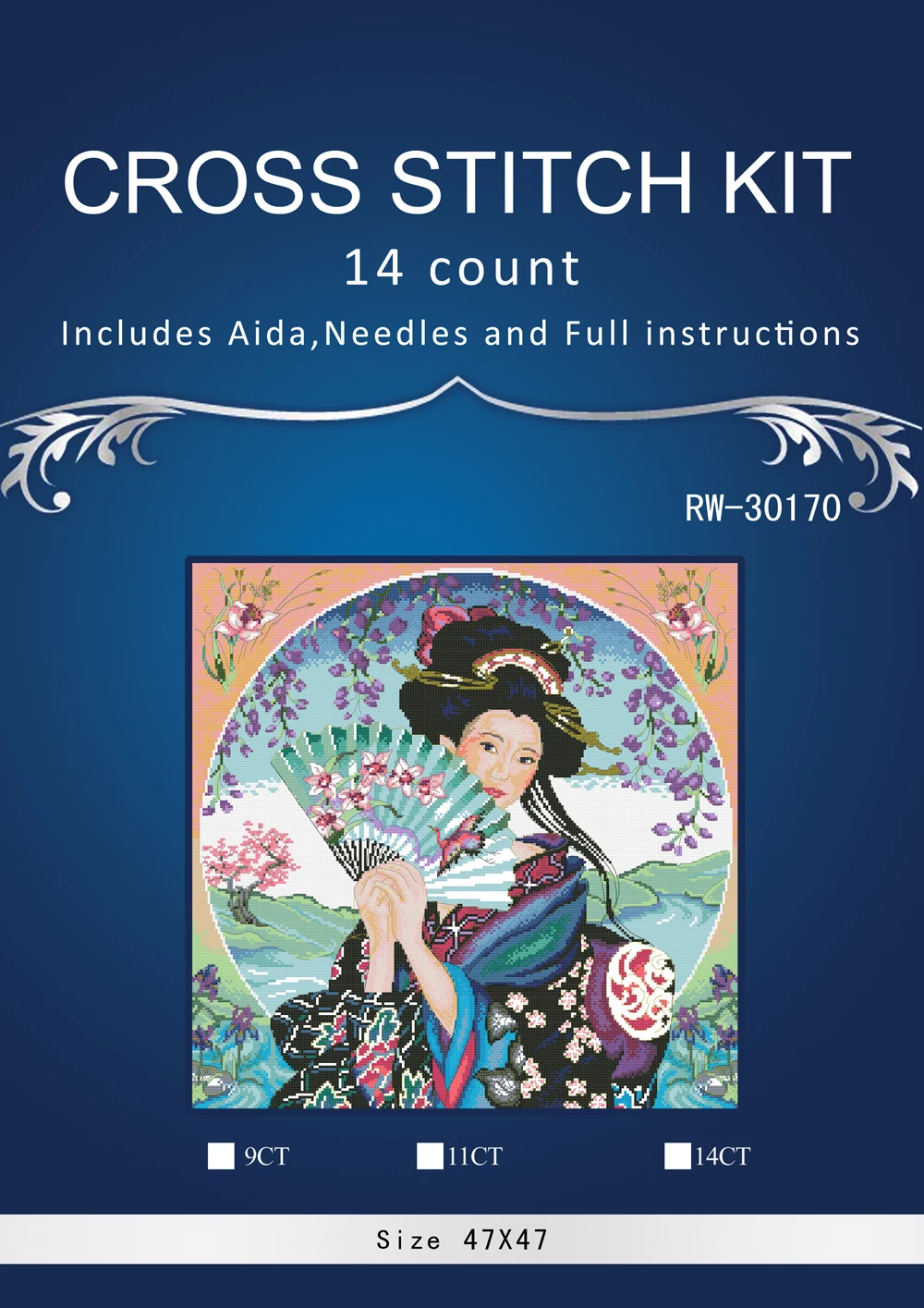 14CT cross stitch kit chinese classic lady FREE shipping CS 008WM A