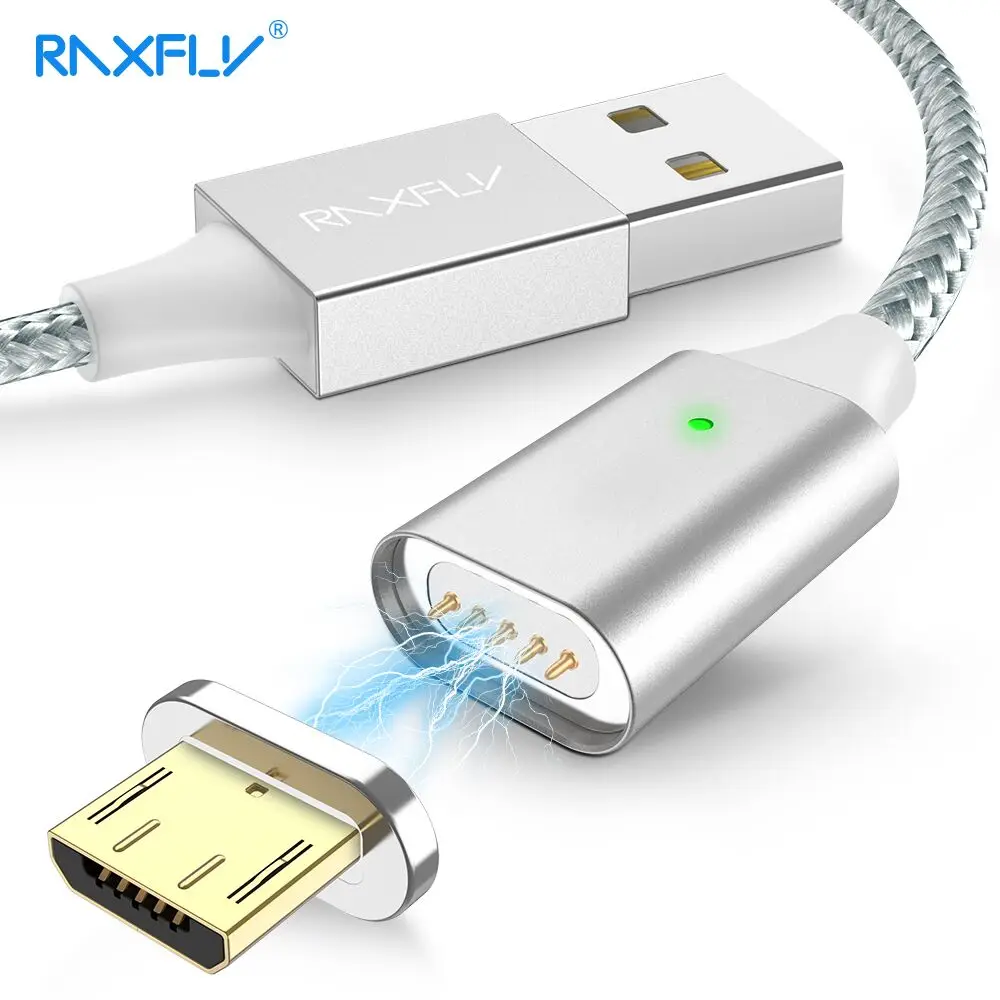 

RAXFLY Magnetic Cable Micro USB For Xiaomi Huawei Android Cable Micro USB Magnet Charging For Samsung S7 Edge S6 Charging Wire