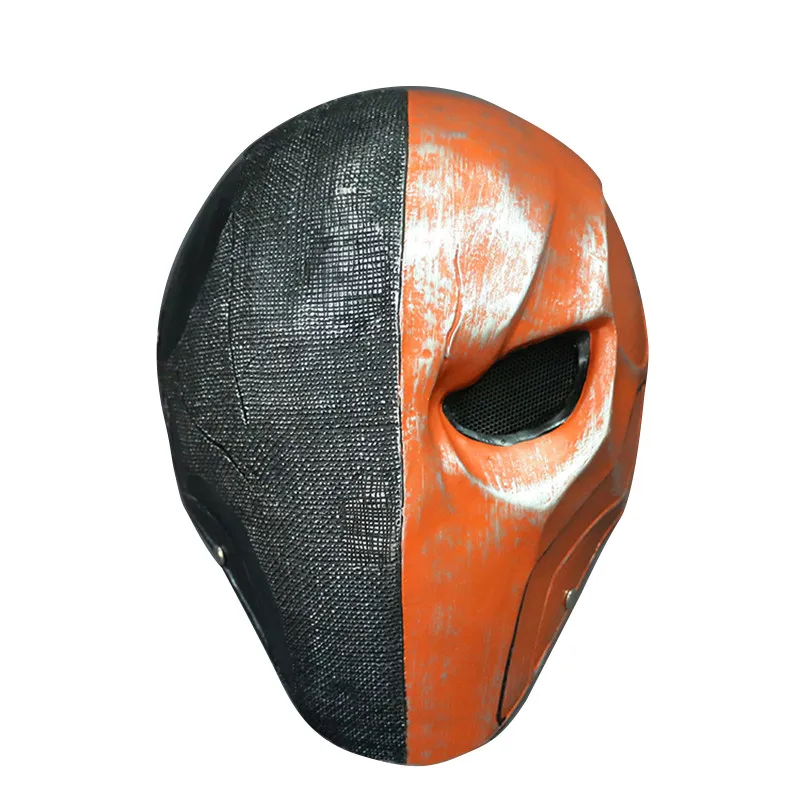 Takerlama оранжевый Deathstroke маска шлем полное лицо ПВХ убийца Deathstroke Терминатор Слэйд Джозеф Вилсон косплей маска реквизит