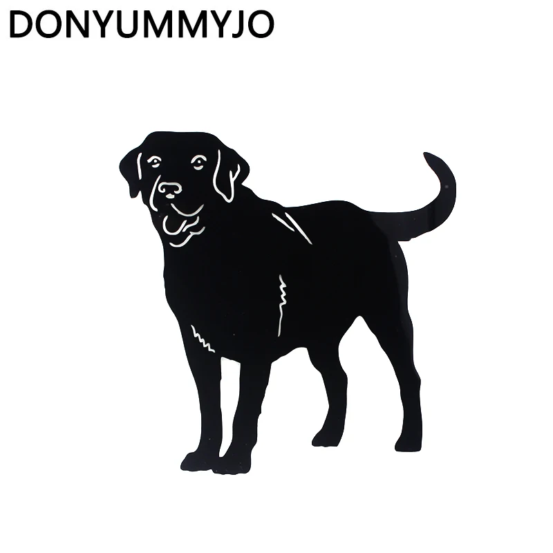 

DONYUMMYJO 12.2*12.8CM Cute Family Pet Animal Labrador Retriever Dog Car Cover Scratch Stickers Car Decorative Decals DW-015