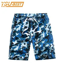Камуфляжные пляжные шорты для мальчиков 7-14 лет; Новинка года; модные пляжные шорты; летние детские плавательные шорты; быстросохнущие шорты для серфинга