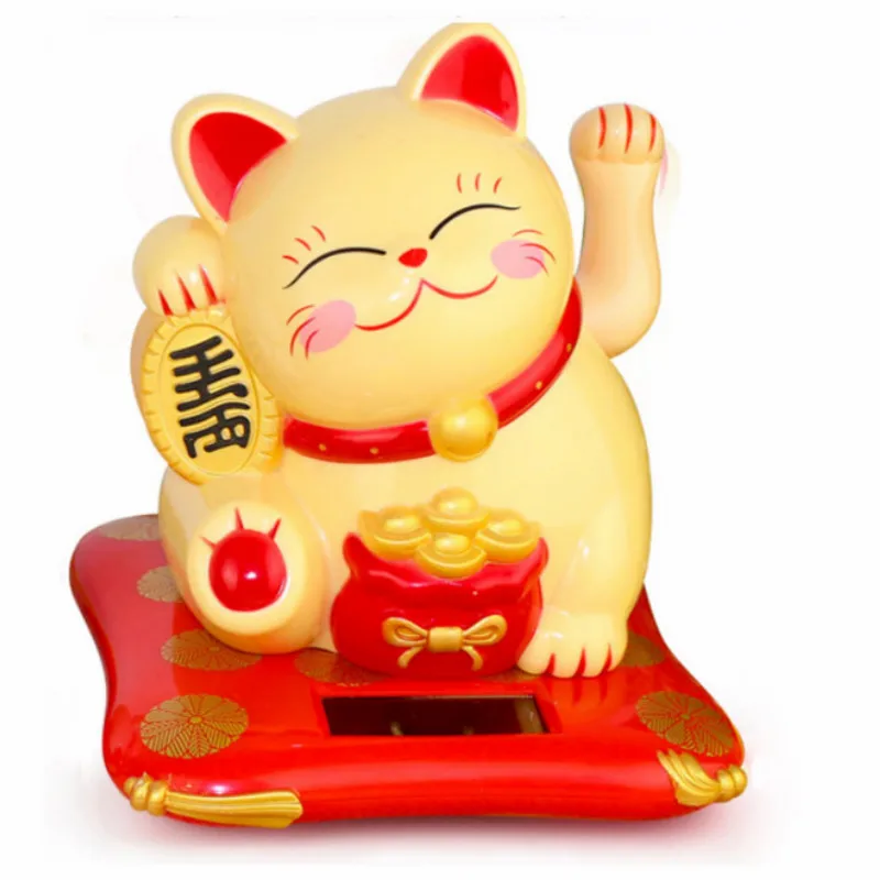 Японский стиль Luckly Кот солнечной энергии домашний магазин Декор Неко талисман