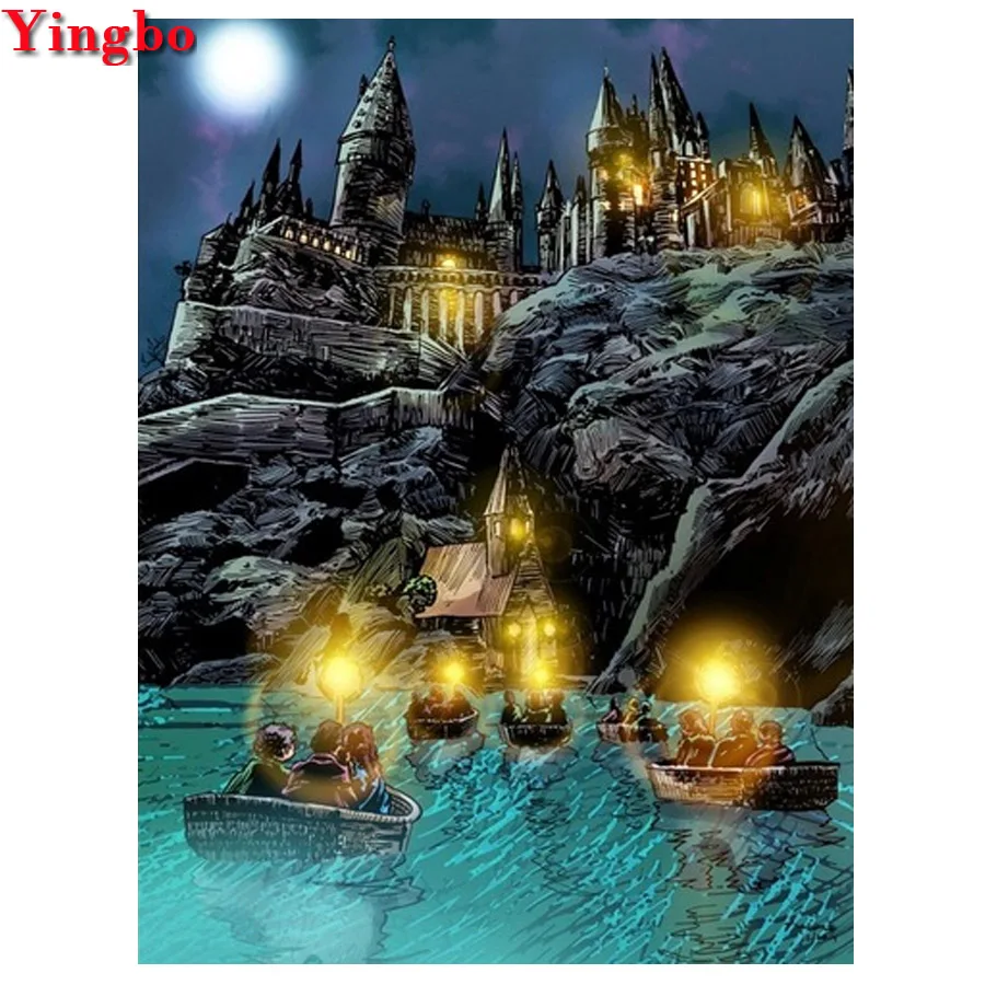 

Complete Kit Diamond Painting Full Square New Arrival Diamond Embroidery Castle Picture Of Rhinestones Diamond Mosaic Kids Gift
