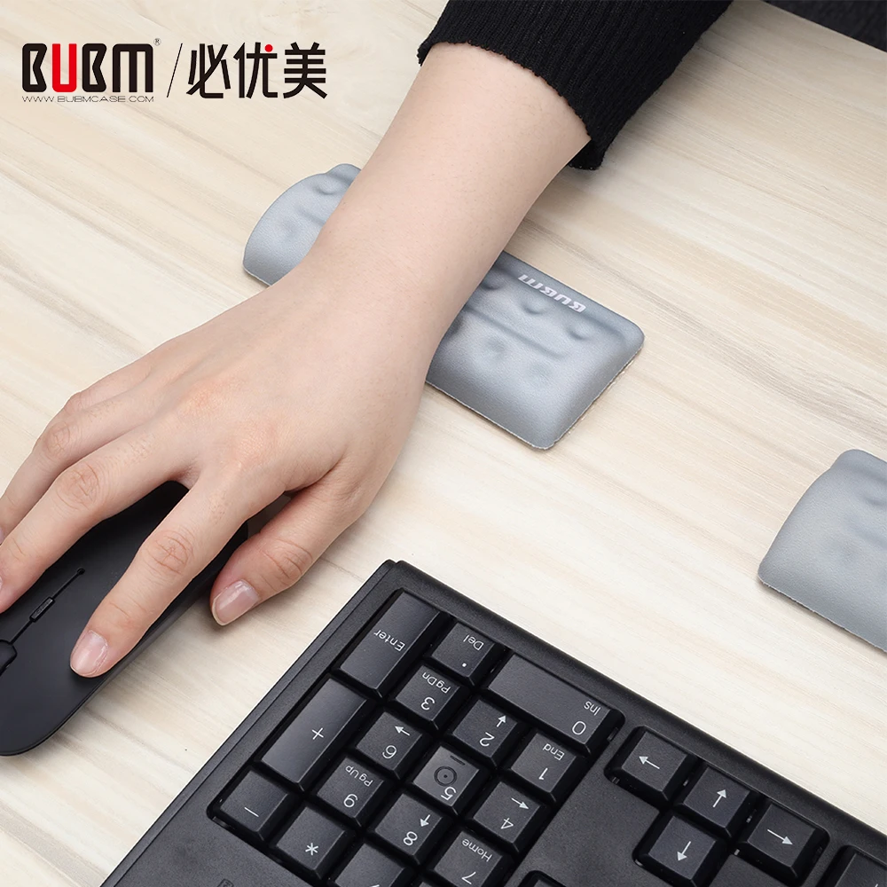 BUBM пена памяти клавиатура подставка для запястья мышь поддержка запястья набор эргономичный коврик для запястья для офиса, компьютера и игр
