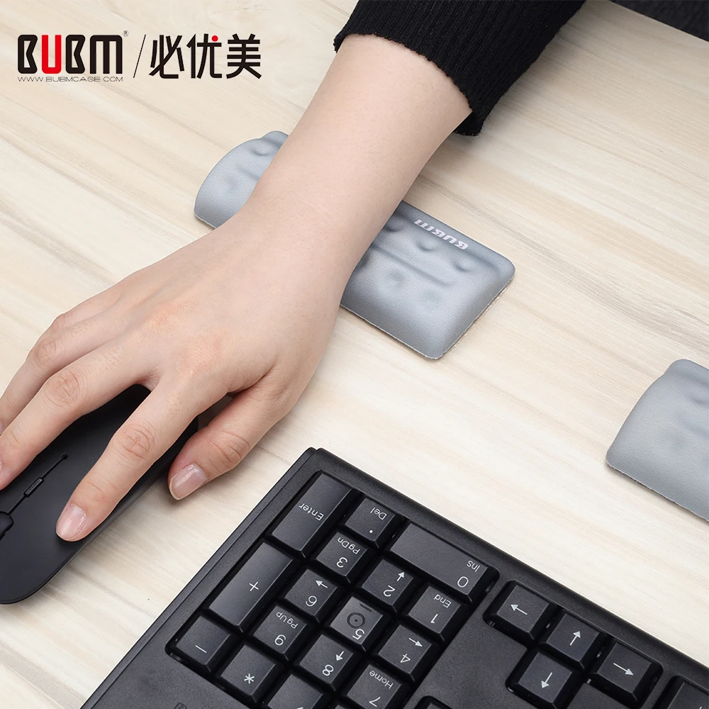

BUBM Memory Foam Keyboard Wrist Rest Mouse Wrist Support Set Ergonomic Wrist Pad for Office, Computer and Gaming