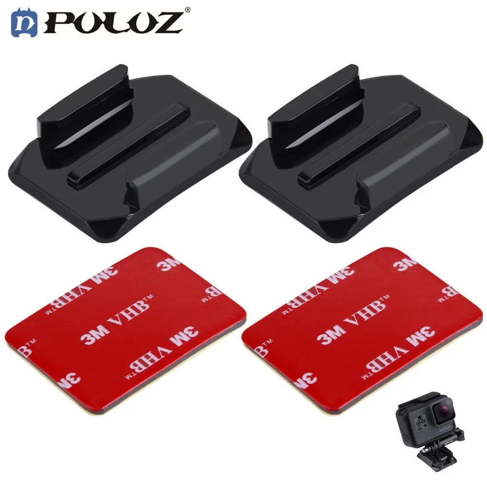 

PULUZ Go pro Accessories Action Camera For Gopro Hero 5 4 3+ 2 2 Curved Surface Mount With 2 Adhesive Mount Stickers Fixed