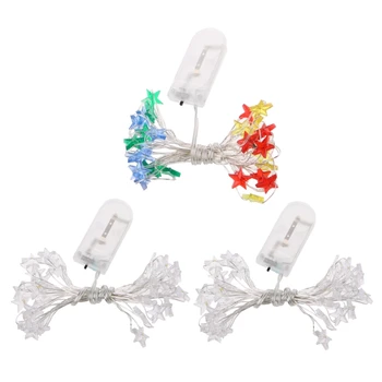 

3m 30 LED Waterproof Stars Copper Wire Fairy String Lights Battery Operated Xmas Wedding Decor
