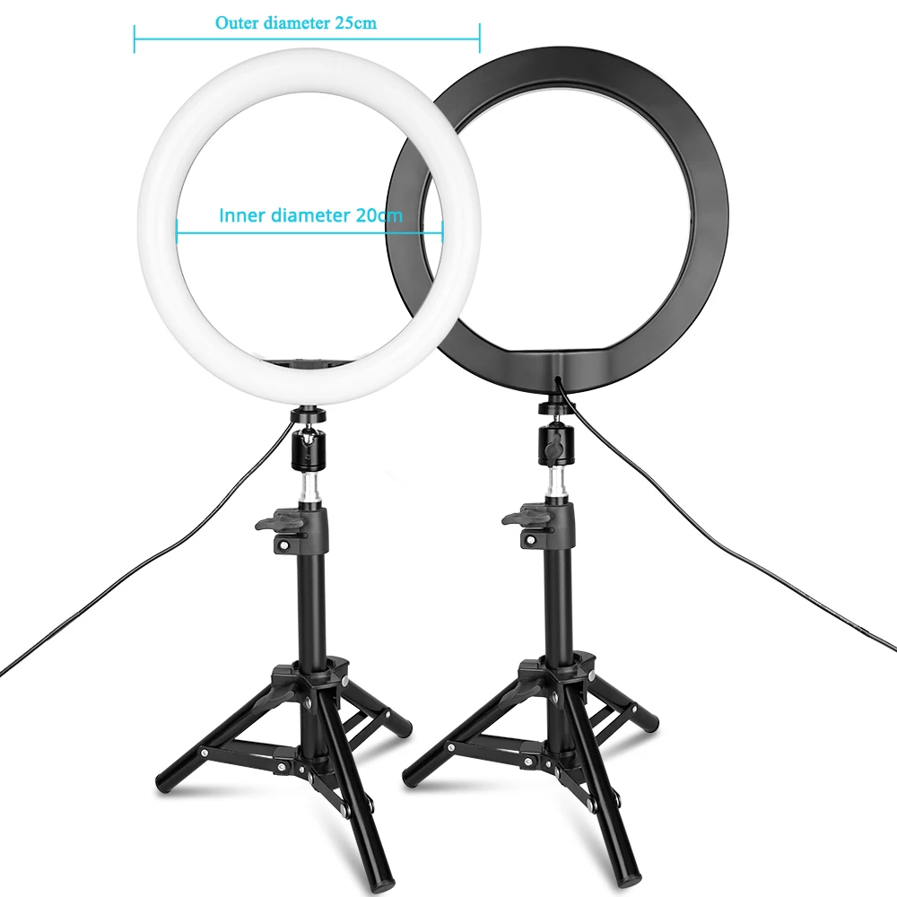  Travor 10 inch LED ring lamp Dimmable LED Light Desktop LED Lamp 3 Light Modes Temperature 3000K-50 - 33005252753