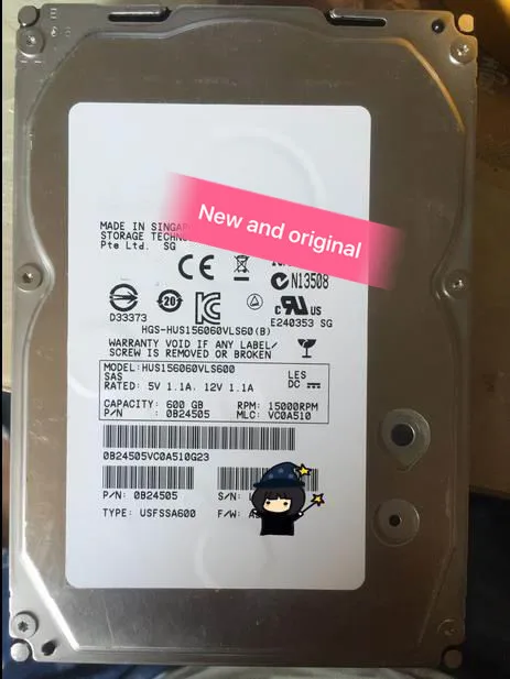 

100%New In box 3 year warranty 600G 3.5inch 15K SAS HUS156060VLS600 W348K Need more angles photos, please contact me
