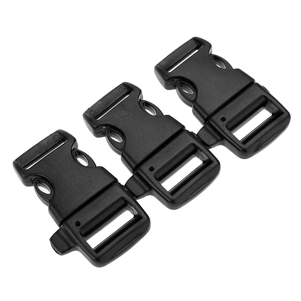 50pcs Plastic Whistle Quick Release Buckles for Paracord Bracelets