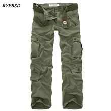 Хлопок с несколькими карманами, тактический брюки военный камуфляж брюки карго брюки мужские прямые общая Повседневное мешковатые брюки мужские 28-40