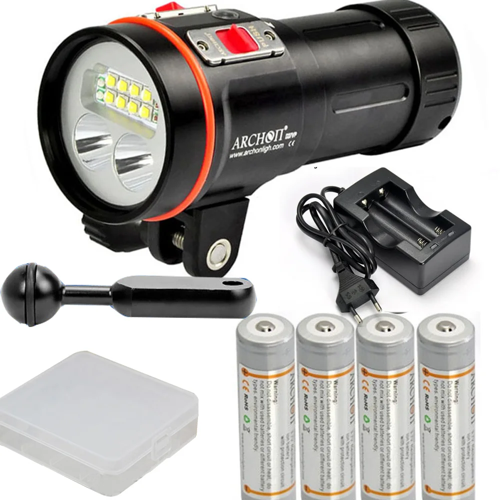ARCHON W43VP D37VP подводный свет для видеосъемки 8 * CREE XM L2 LED max 5200 люмен УФ красный