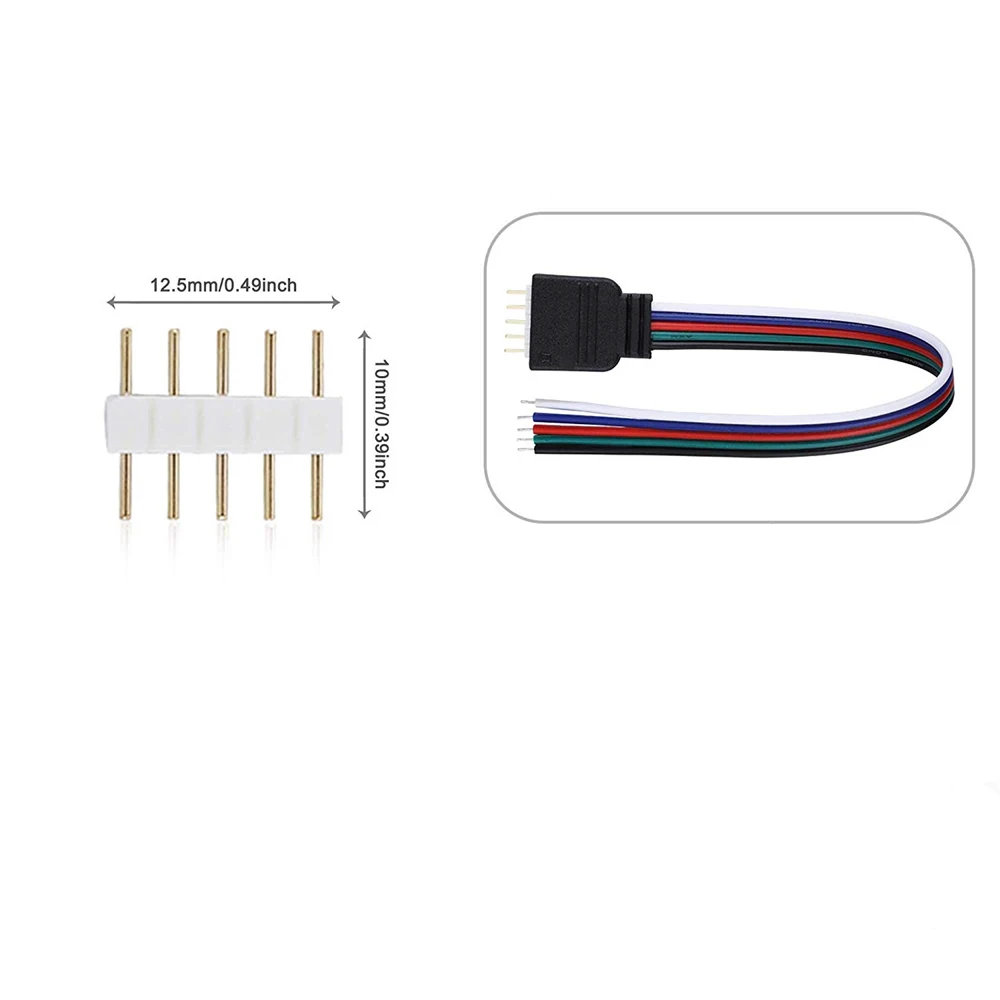 10 шт. 4 Pin коробка передач/5PIN коннектор RGBW адаптер штырь иглы мужского типа, для RGB/RGBW 5050 3528 Светодиодные ленты светильник светодиодный аксессуары