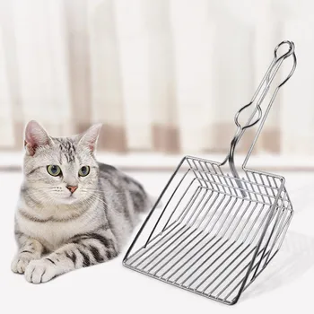 

Convenient Cats Litter Shovel Pet Cleaning Tool Metal Scoop Kitten Toilet Cleaning Scoop Hogard