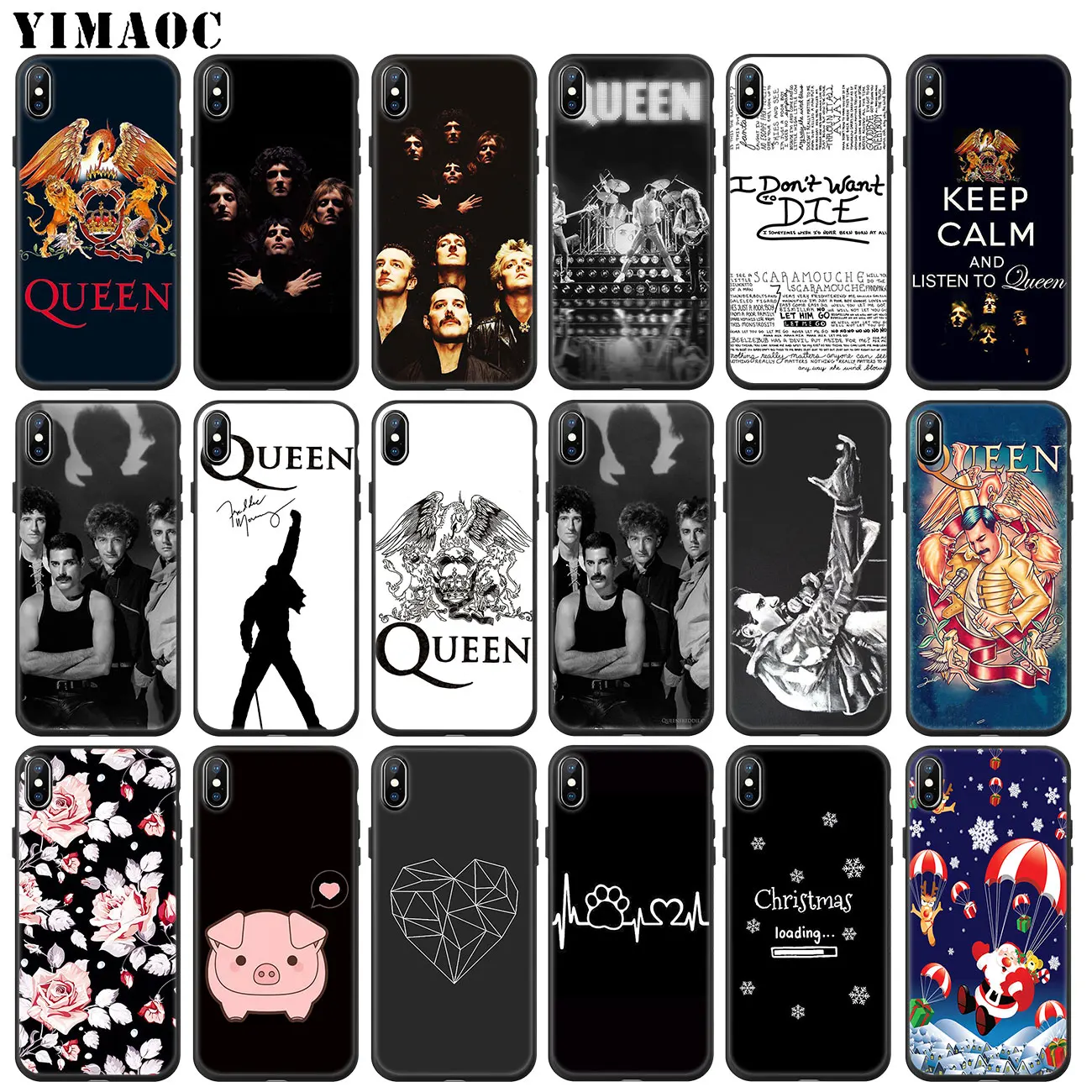 Мягкий силиконовый чехол YIMAOC Queen Rock Group для iPhone 11 Pro XS Max XR X 6 6S 7 8 Plus 5 5S SE 10 из ТПУ с