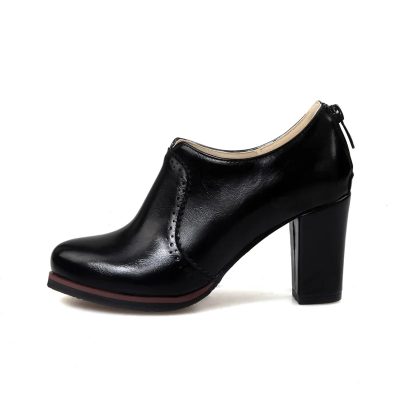 KARINLUNA/Большие размеры 32-48, женские туфли-лодочки модные вечерние туфли на высоком каблуке, свадебные туфли на платформе женские офисные туфли на молнии feetwear