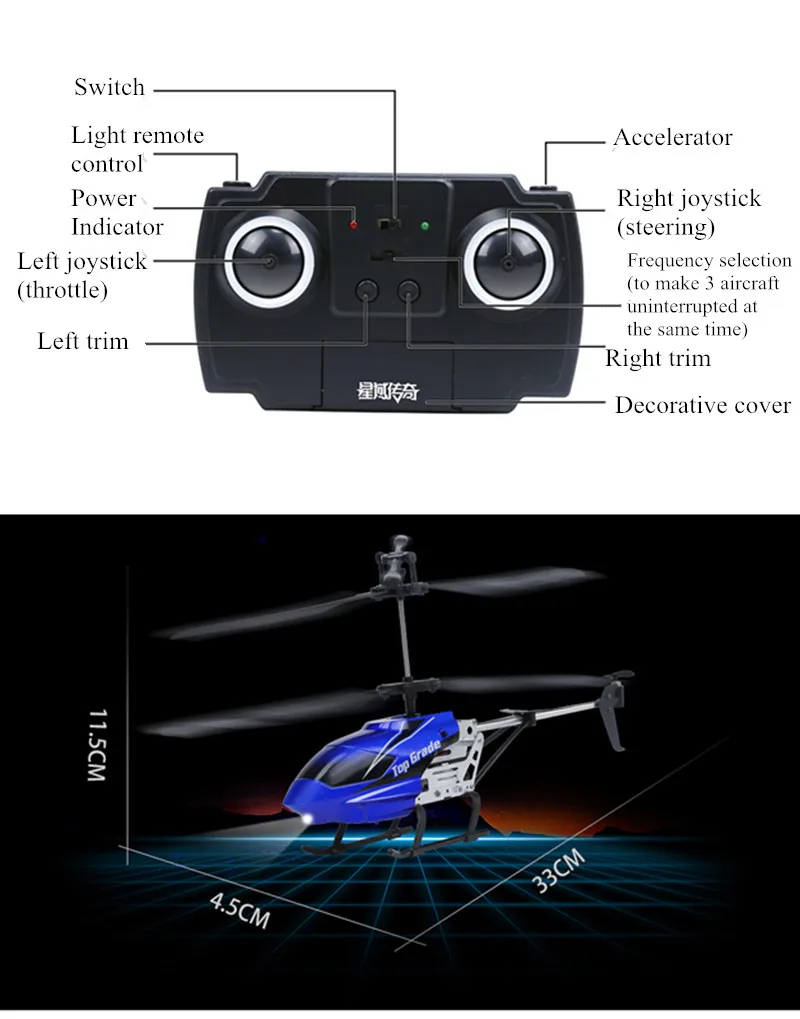 3.5CH 4.5CH Электрический Крытый RC Самолет Вертолет пульт дистанционного управления Небьющийся пульт дистанционного управления игрушки Модель