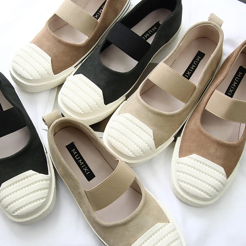 

2019 spring new fashion simple solid color casual shoes women leather comfortable wild retro style flat shoes