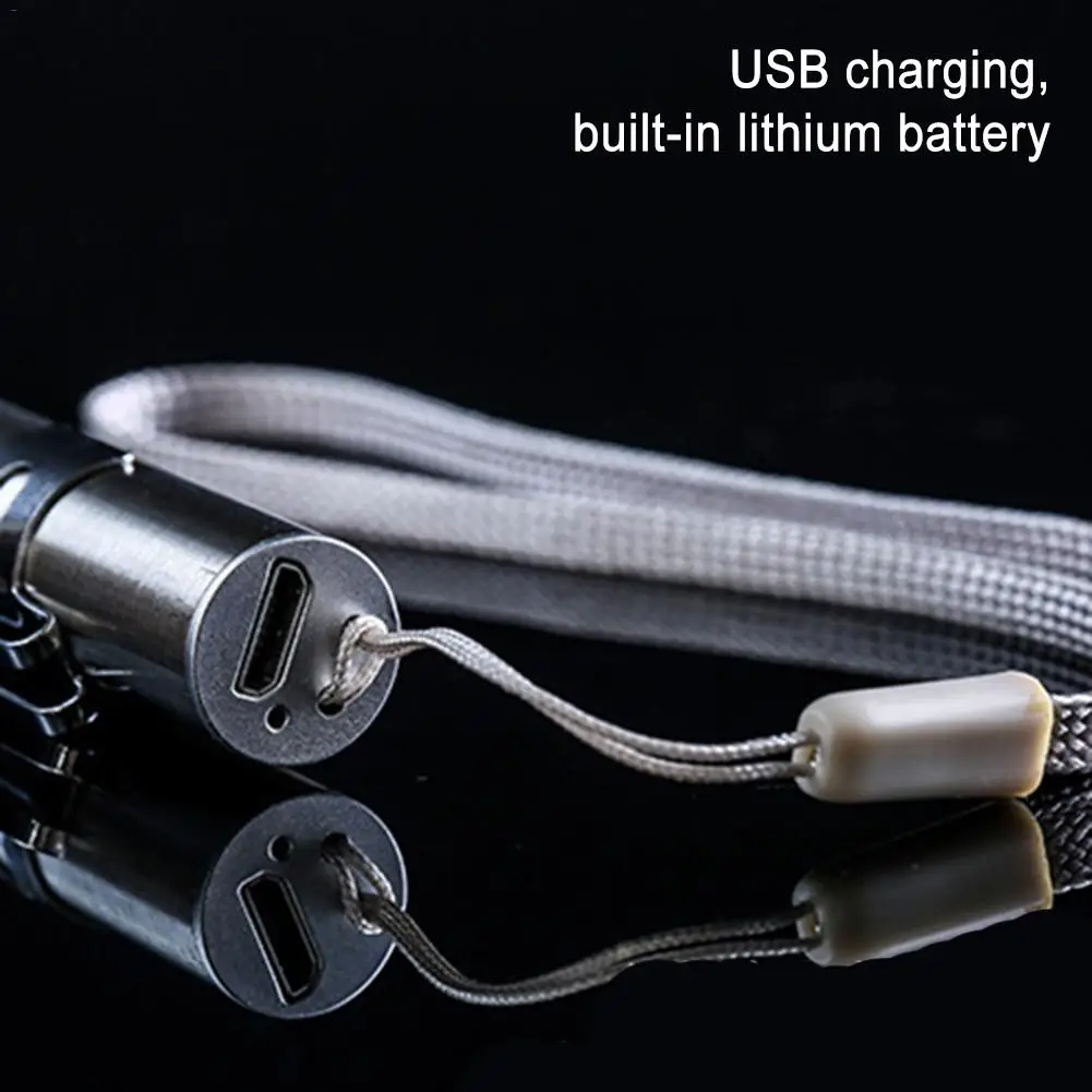 USB Charging LED Penlight Stainless Steel Diagnostic Pen Lamp Pupil Check Light