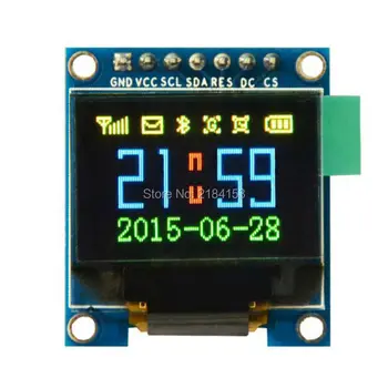 

Free Shipping 0.95 inch 7pin Full Color 65K Color ssd1331 OLED Display 3.3v 5v Serial SPI Small LCM Module for 51