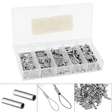 250 шт./лот, высокое качество, одноствольный обжимной рукав, леска, провод, лидер, медные трубки, разъемы, 5 размеров, смешанные медные трубки