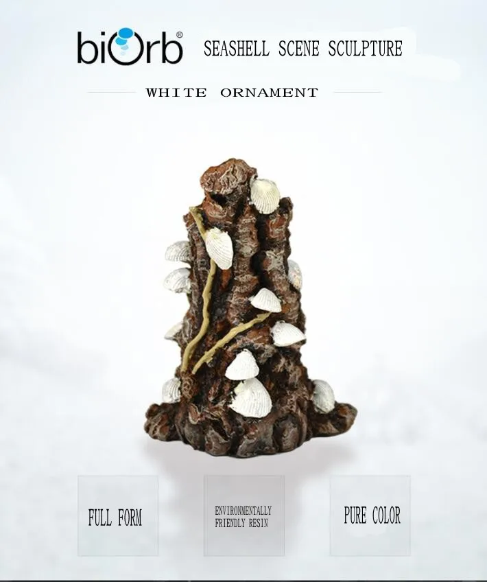 

OASE British biorb original fish tank false trunk rockery with white shell ornament Aquarium stone simulation landscaping