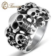 New fashion domineering men's silver tainless steel skull ring gothic punk etro style attractive skull ring New fashion domineering men's silver tainless steel skull ring gothic punk etro style attractive skull ring