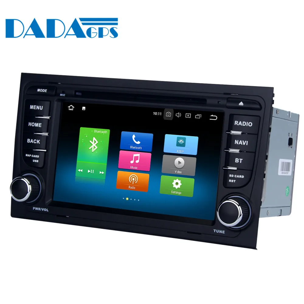 Top 7" 2 din Car DVD Player Android 8.0 4+32GB 8 Core for Audi A4 S4 RS4 2002-2008 Radio GPS Map Navigation Stereo Audio Multimedia 1