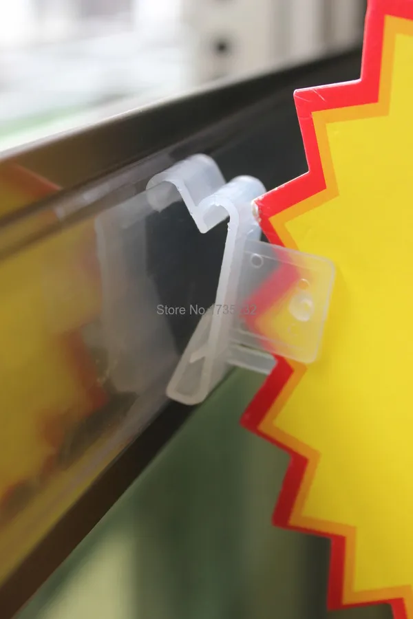 Plastic sign holder clip price tag display Clamp shelves rack pop clips