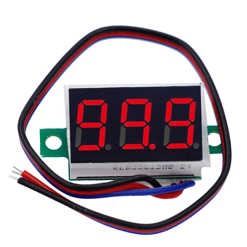 

red LED display 0.36" Digital Voltmeter Header DC 0-200V 3 digit 3 wires voltage meter tester for car 40% off