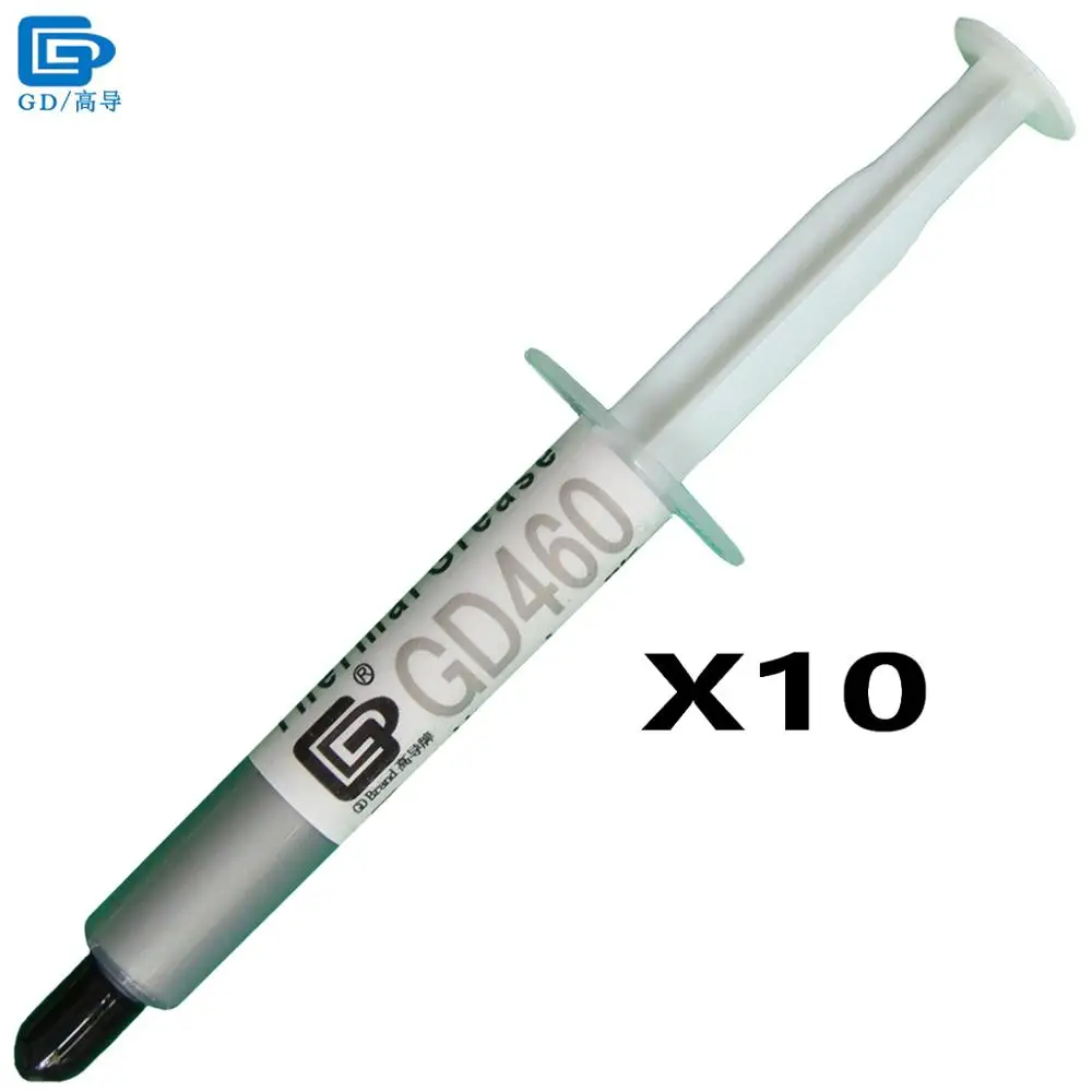 GD460 Термальность проводящая смазка паста силиконовый пластырь теплоотвода соединение 10 шт. чистая Вес 3 г серебро для светодио дный