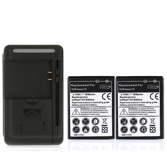 Аккумулятор для Samsung Galaxy S2 2 аккумулятора емкостью 1650 мАч SII i9100 зарядное
