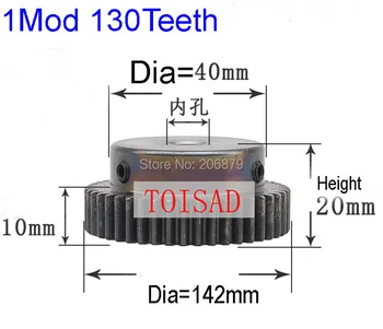 

Module1.0 130T Teeth Spur High precision Gear Rack and Pinion rack gear 45# Steel 10mm Bore