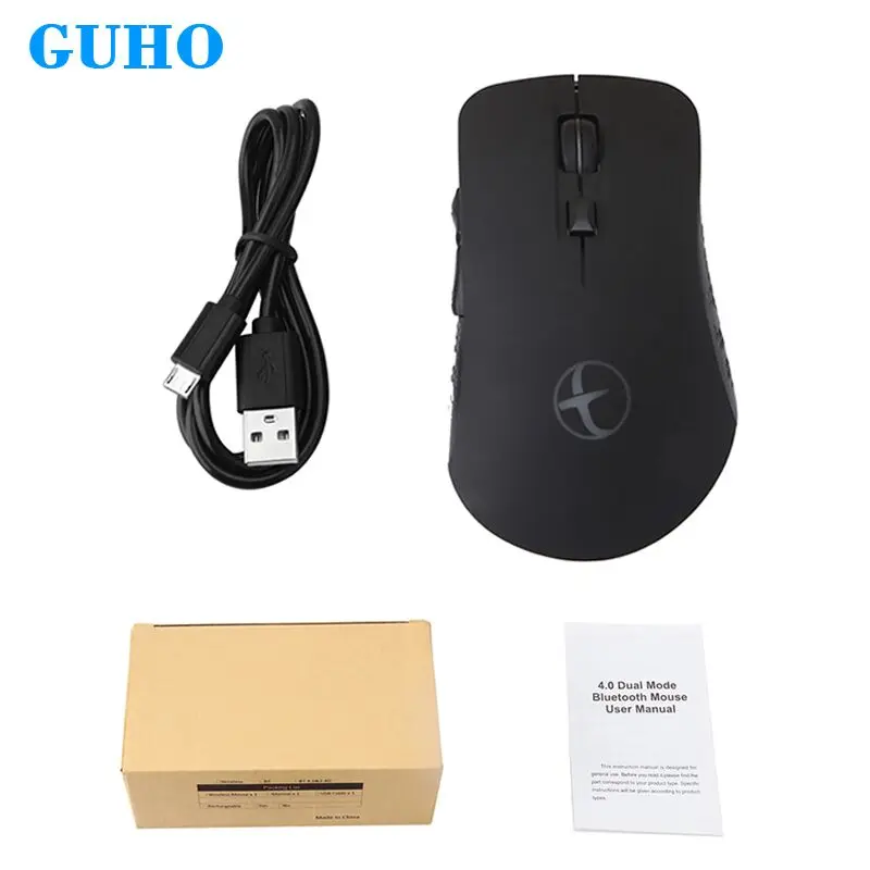 

Wireless Gaming Mouse Computer Mouse Rechargeable Bluetooth 4.0&2.4G Dual Mode Mause for PC Mac Laptop Android Tablet Black