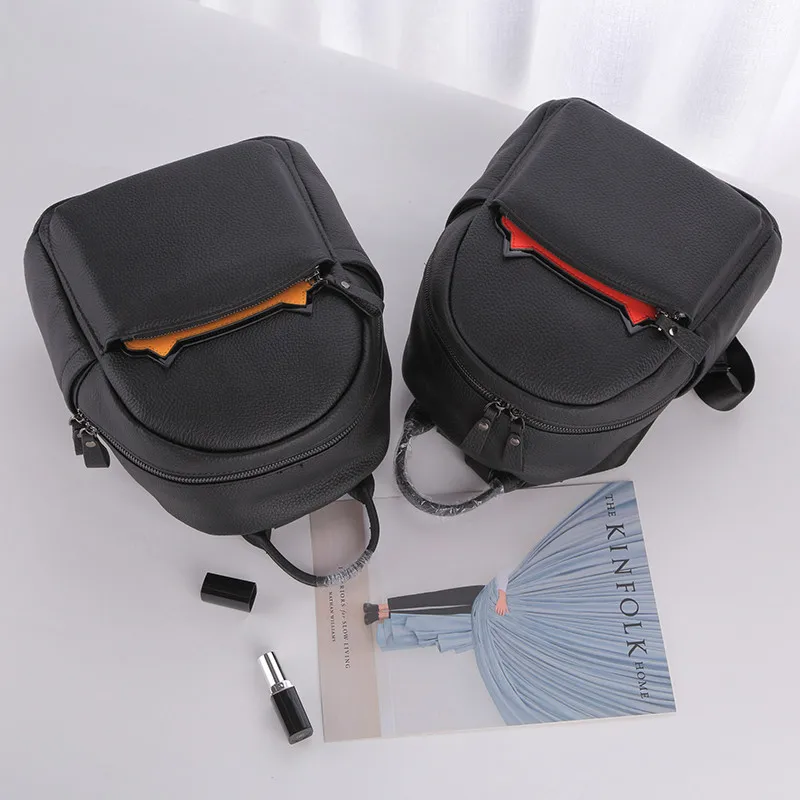 

Mulheres Mochila Women Backpack Fashion Casual Cute Genuine Leather Shoulder Bag For Girls Small Backpack Bags Hot Mochila Mujer