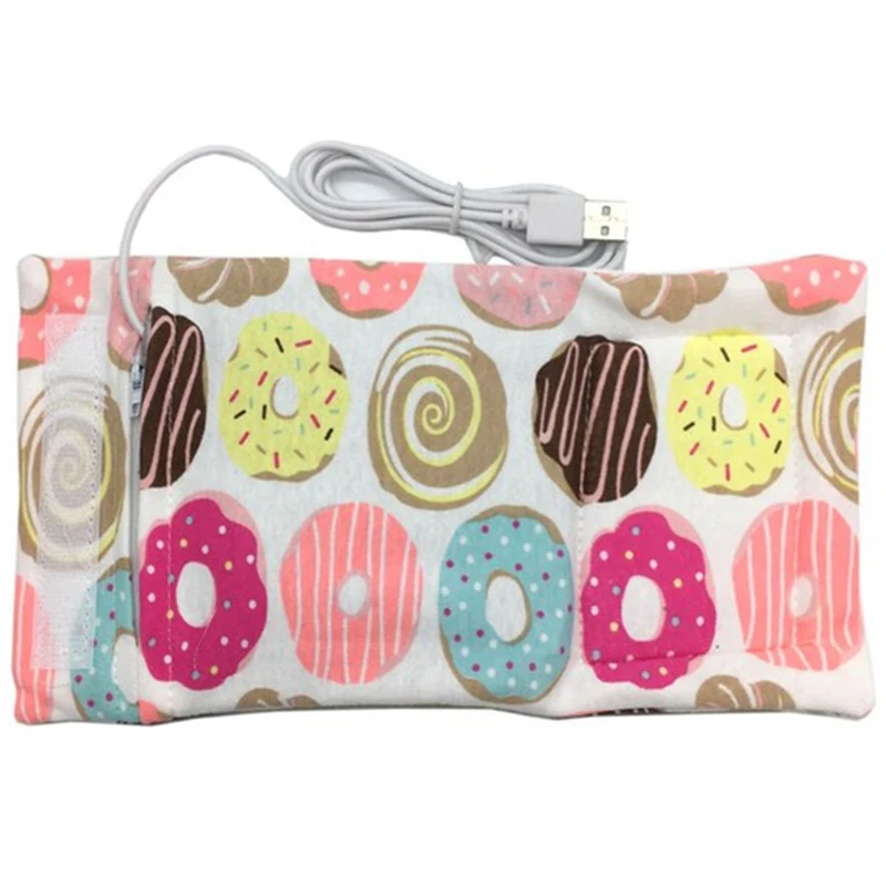 Doughnut pattern Usb молоко водонагреватель прогулочная коляска изолированный мешок детская бутылочка для кормления нагреватель - Цвет: Doughnut pattern