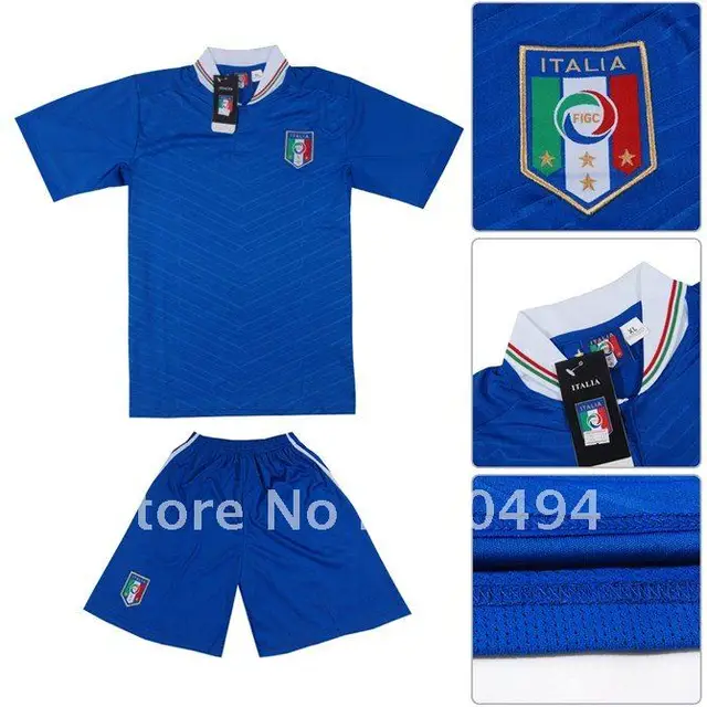 free shipping 2012 European Cup Italy home team football jersey with