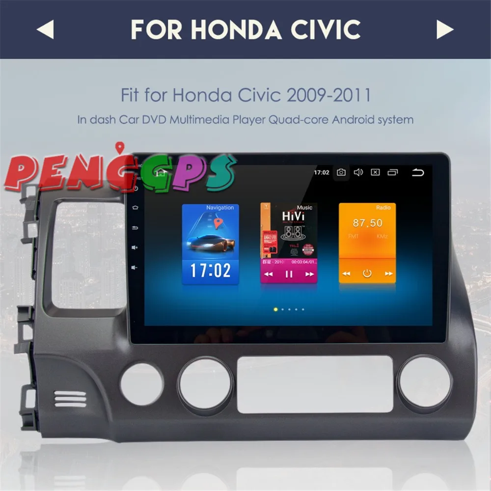 Sale 10.2 inch Android 7.1 8.0 Car Radio GPS Navigation Headunit for Honda Civic Sedan 2007-2011 Multimedia no Car DVD Player Stereo 5